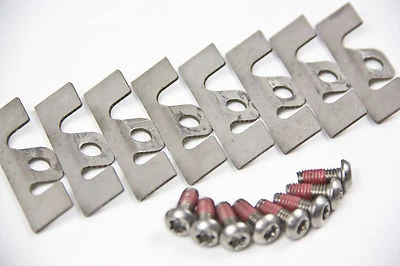 Front Caliper Pad Guide Plate Stainless Steel Shims + Torx Screws Peugeot 406 - Image 1 of 2