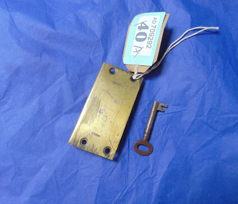 Brass Cabinet Lock Latch With Key ref 40A Cover