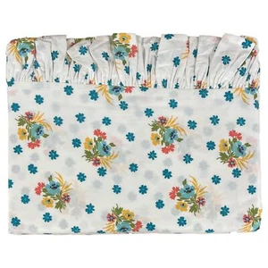 The Pioneer Woman Ditsy Teal Floral Ruffle Cotton Sheet Set, Full Sheets - Picture 1 of 2