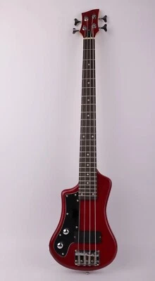 Left Hand red color Full scale length electric  4string travel bass - Image 1 of 4