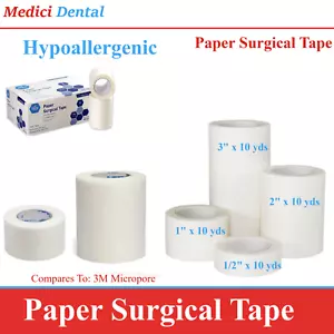 Medical Micropore Paper Surgical Tape 1/2" x 10, 1" x 10, 2" x 10, 3" x 10 yds - Picture 1 of 6