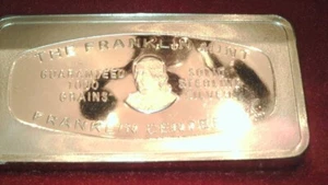 1972 Franklin Mint 1000 Grain Solid Sterling Silver Christmas Ingot - Picture 1 of 6