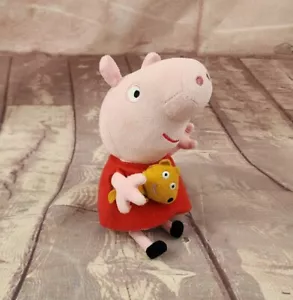 TY Beanie Babies PEPPA PIG 8" with Teddy Bear Plush Beanbag 2016 - Picture 1 of 5