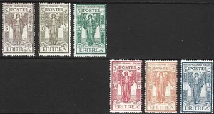 Eritrea Scott B11-B16 Juego Semipostal F/VF Como Nuevo Con Bisagras Emitido 1926 - Imagen 1 de 6