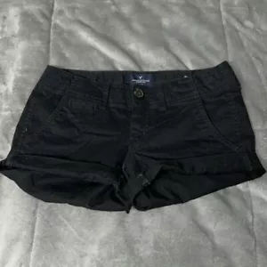 American Eagle Shorts Damen Gr. 0 Shortie Stretch schwarz - Bild 1 von 8