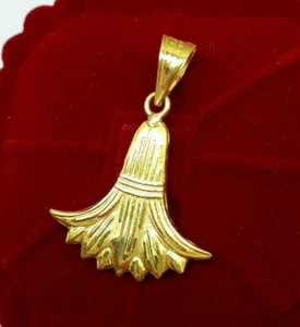 ANTIGUO EGIPCIO FLOR DE LOTO COLGANTE ORO AMARILLO 18K HECHO A MANO 3.36 Gr - Imagen 1 de 9