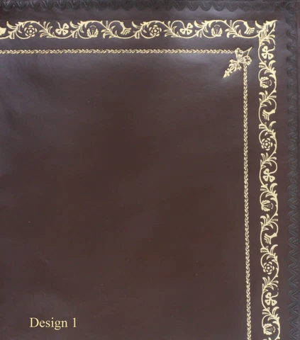 Brown Calf Leather Insert For Desks Writing Tables and Bureaus Gold Tooling Cover