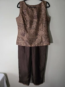 Sag Harbor 2-teiliges Set Animal Print Mob Wives Quiet Luxury Feminine Pre-loved - Bild 1 von 16