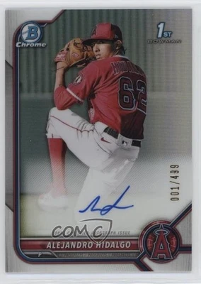 2022 Bowman Chrome Prospect Auto Refractor /499 Alejandro Hidalgo #CPA-AH Auto - Image 1 of 2