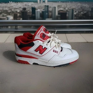 New Balance 550 White Team Red Men’s 10.5 - Picture 1 of 16