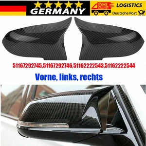 Carbon Fiber Style Spiegelkappen Außenspiegel Für BMW F20 F21 F22 F30 F32 F33 X1 - Bild 1 von 19