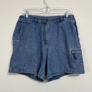 Woolrich Light Wash Denim Soft Blue Jean Shorts Womens Size 12 Vintage - Picture 1 of 7