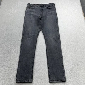 Jeans skinny Levis Premium 501 S Big E 32x31 uomo grigio lavaggio denim bottoni mosca - Foto 1 di 12