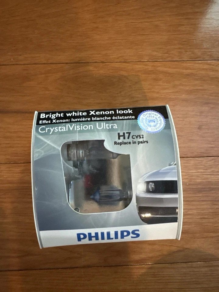 Philips CrystalVision Ultra H7CVS2 Bright White Xenon Look Headlight Bulbs Pair - Image 1 of 1