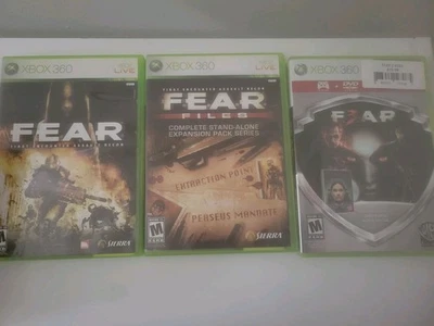 Fear Xbox 360 Lot , Fear, Fear Flies And Fear 3, 3 Does Not Have Bonus Disc - Image 1 of 4