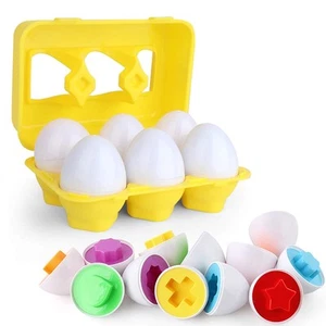 Toddler Toys - Color Matching Egg Set - Educational Color Shapes and Sorting ... - Picture 1 of 7