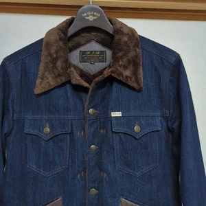 THE FLAT HEAD RJB Flat Head Denim Boa Jacket #1014 - Picture 1 of 9