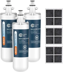 3PK LT700P Water Filter for LG LT700P ADQ36006101 Kenmore 9690 46-9690 + 3 Air - Picture 1 of 1