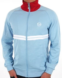 Sergio Tacchini Mens Dallas Track Top in Sky Blue, Red & White- Tracksuit jacket - Picture 1 of 3