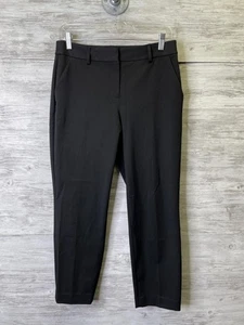 Express Columnist Ankle Pants Womens 6S Black Mid Rise Stretch Career Office - Picture 1 of 11