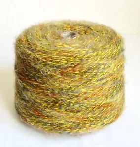 Fluffy Italian Multicolor Wool Knitting Yarns, 4 lb / 1820 grams cone - Picture 1 of 3