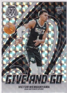 2023-24 Panini Mosaic NBA No. 12 Victor Wembanyama Rookie Give and Go Silver - Bild 1 von 2
