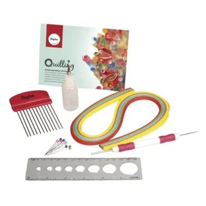Quilling Starter Set PVC Box Papierstreifen Quillingpapier Kamm Lineal - Bild 1 von 2