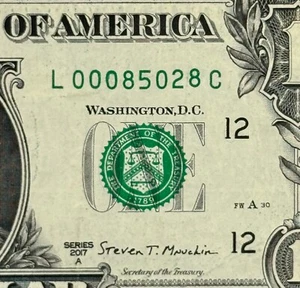 Paradise Valley Arizona 85028 Postleitzahl Phoenix AZ Dollar ausgefallene Seriennummer 1 $ - Bild 1 von 3