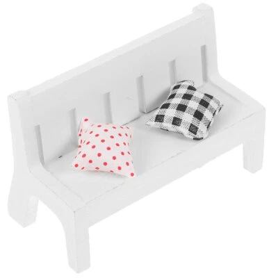 3PCS Miniature Bench Landscape Mini Chair Maniature Wooden Bench Tiny Home - Image 1 of 4