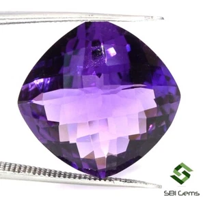 Certified Natural Amethyst Cushion Checker Cut 18 mm 16.88 Cts Loose Gemstones - Picture 1 of 5