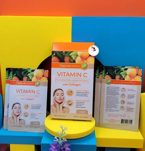 Natural Chemist Vitamina C Ringiovanente Sotto Occhielli Cuscinetti con Collagene 5 Paia NUOVO - Foto 1 di 5