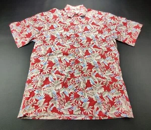Pierre Cardin Men's Small Red/White/Blue Hawaiian Short Sleeve Button Up Shirt - Picture 1 of 7