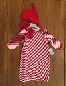 Baby Layette Urlaub Geschenkset Süßigkeitenstock gestreift Schläferhandschuhe & Mütze 0 - 3 Monate - Bild 1 von 4