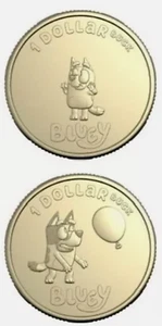 Australia BLUEY $1 Dollar Buck Tube 10-Coin Set 5 x Bluey+ 5x Bingo UNCIRCULATED - Picture 1 of 6