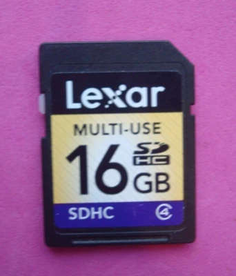 LEXAR 16GB SD / SDHC MULTI USE MEMORY CARD  MADE IN TAIWAN A2.4 - Image 1 of 3