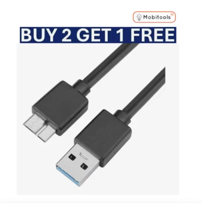 USB 3.0 Lead Cable For External Hard Drive WD Seagate Toshiba Samsung High speed - Image 1 of 4