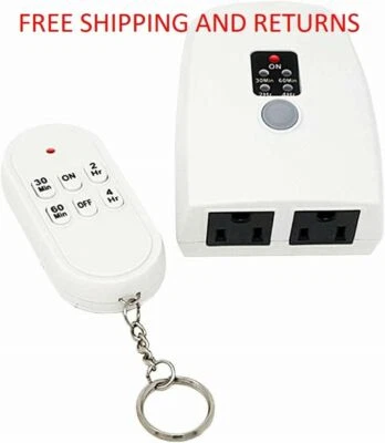 Indoor Remote Control Outlets w/ Wireless Remote & Countdown Timer Auto Shut Off - Image 1 of 4