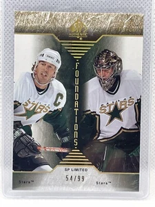 2003-04 SP Authentic Mike Modano Marty Turco Foundations SP Limited Gold#54/99 - Picture 1 of 1