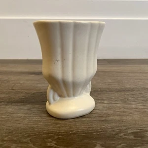 Vaso ceramica Bauer bianco panna beige vintage - Foto 1 di 14