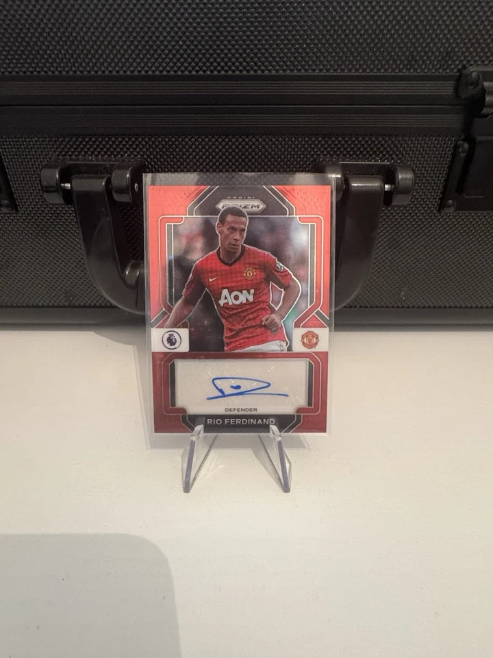 2022-23 Panini Prizm Premier League Signatures Rio Ferdinand Red Star Auto SSP - Image 1 of 2