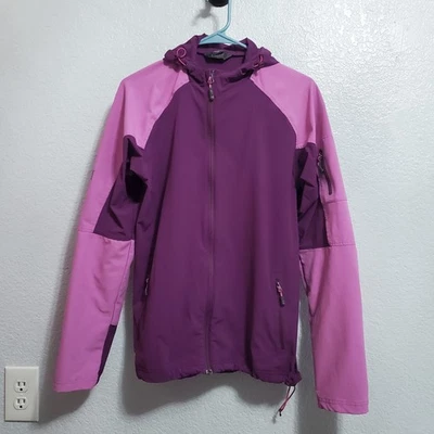 Outdoor Research Women Softshell Jacket Purple Nylon Blend Full Zip Hooded Large - Image 1 of 4