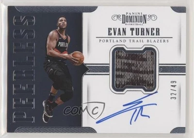 2017-18 Panini Dominion Peerless Jersey Auto /49 Evan Turner #PJ-ETN Auto - Image 1 of 2