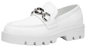 Damen 8081 Plateau Freizeit Halbschuhe, Weiß Runde Spitze Slipper Halbschuhe Schuhe, ... - Bild 1 von 8