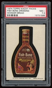 1973 Topps Wacky Packages Pegatina Hueso de Pez Vestido Wonder Bread Primera Serie PSA 7.5 - Imagen 1 de 2