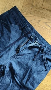 Uniqlo Mens Navy Indigo Linen Jeans Straight Fit With Adjustable Waist. Size... - Picture 1 of 6