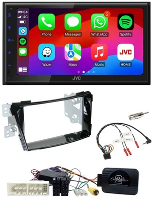 JVC Bluetooth USB Lenkrad 2DIN DAB Autoradio für Hyundai i40 ab 16 VF Klavierlac - Bild 1 von 4