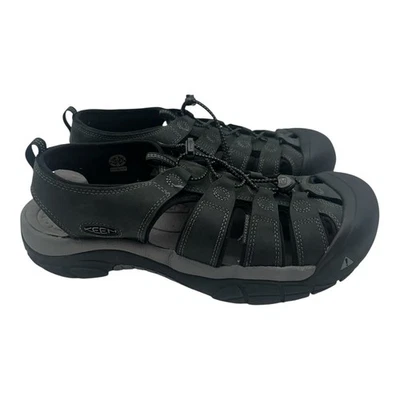 Keen Newport H2 Waterfront Sandals Mens Sz 16 Black/Steel Grey Leather 1022247 - Image 1 of 4