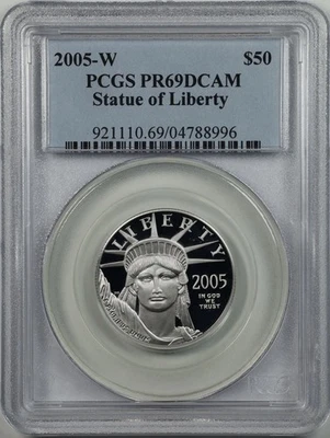 2005-W $50 Proof Platinum American Eagle PR69DCAM PCGS 04788996 - Image 1 of 2