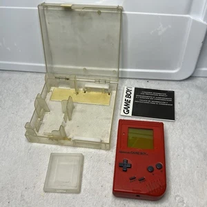 Nintendo Game Boy ROJO Play it Loud Estuche Original Coincidente Número de Serie Probado - Imagen 1 de 12