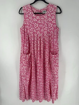 Laura Ashley Vintage Cottagecore Pink Floral Midi Dress Women’s 10 READ - Image 1 of 4